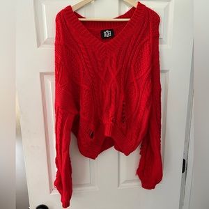 Luxe Boutique Distressed Sweater